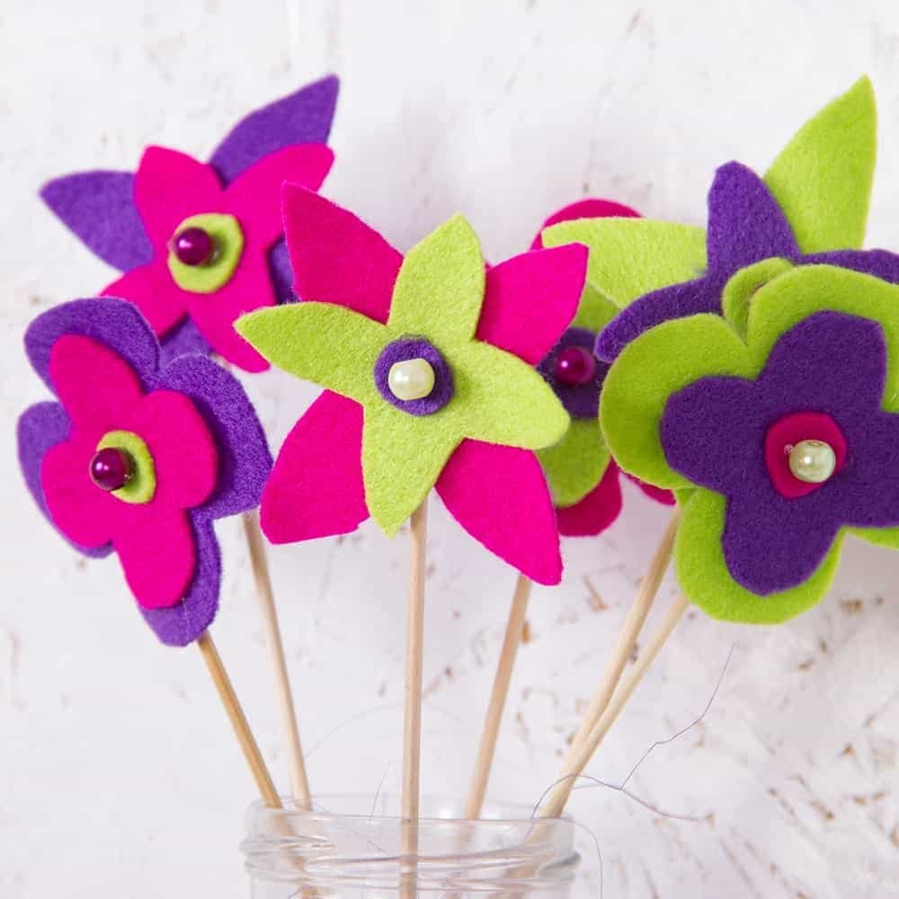 Felt Flower Mixed Bouquet